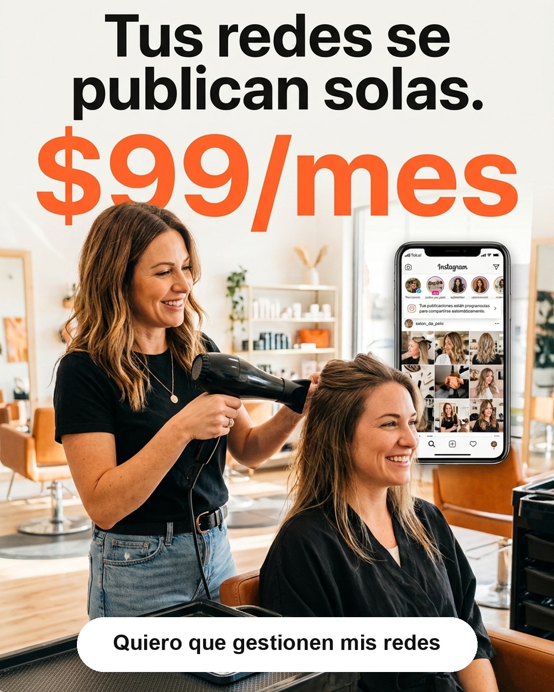 Anuncio oficial de Dania.ai para el sector Peluquería
